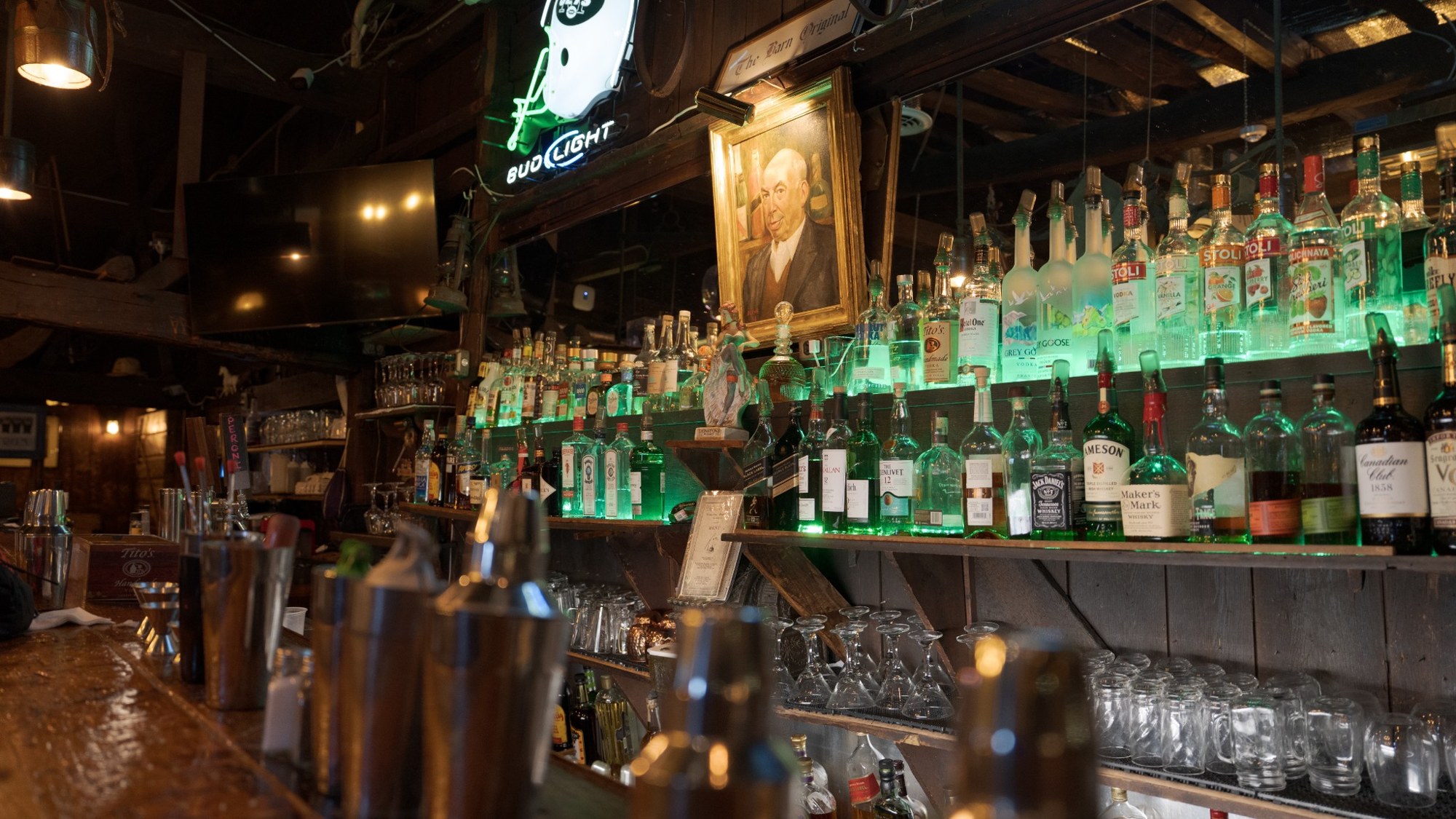 Behind the bar
